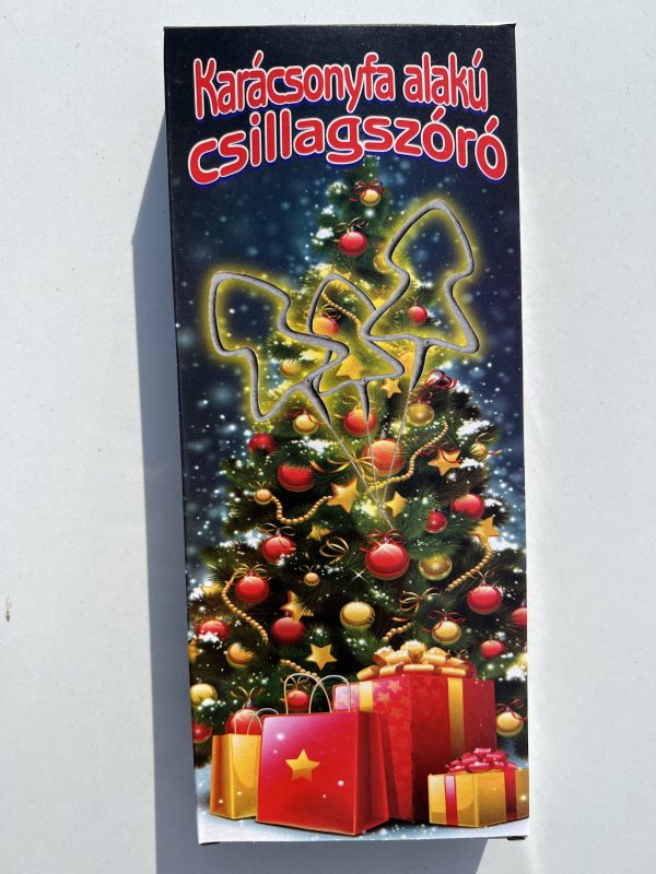 Karácsonyfa alakú csillagszóró