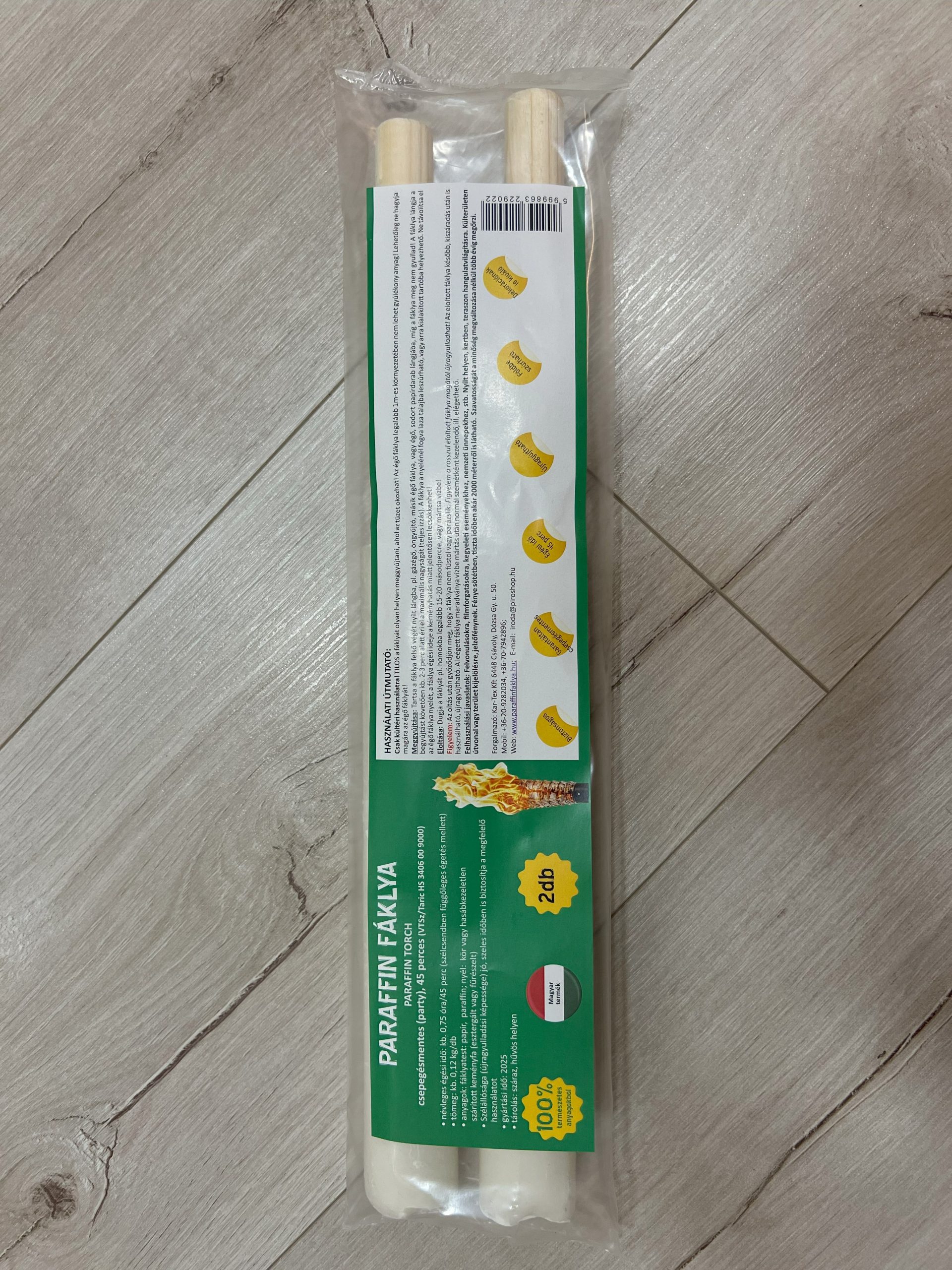 Csepegésmentes paraffinfáklya 45 perces 2 darabos - Image 7