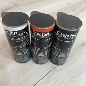 Jordánia/szurkolói csomag(3 db/csomag)Füstgyertya_120_piros_fehér_fekete