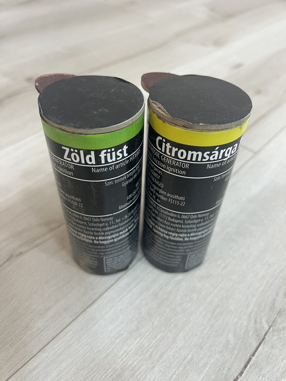 Ausztrália/szurkolói csomag (2 db/csomag) Füstgyertya_120_zöld_sárga